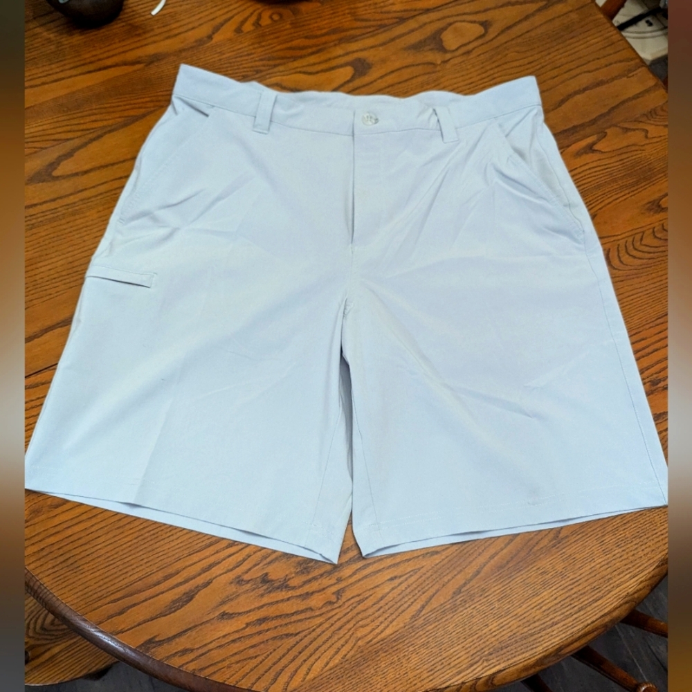 Columbia PFG Shorts Mens 38 Gray Nylon Fishing Gear Cargo Pocket Utility Outdoor